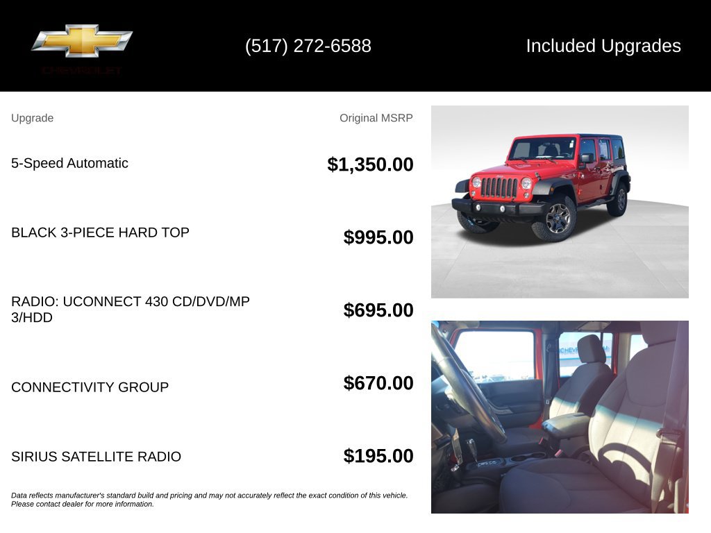 Used 2015 Jeep Wrangler Unlimited Sport w/ Connectivity Group AWD/4WD image 5