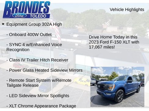 Used 2023 Ford F150 XLT w/ Equipment Group 302A High AWD/4WD image 5