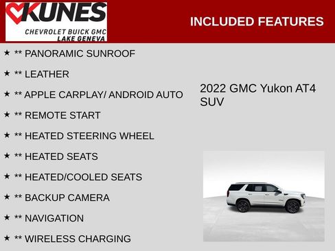 Used 2022 GMC Yukon AT4 AWD/4WD image 2