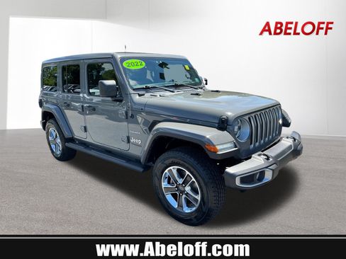 Used 2022 Jeep Wrangler Unlimited Sahara w/ LED Lighting Group AWD/4WD image 1