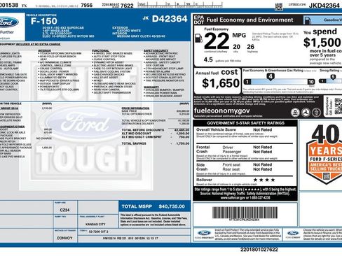 Used 2018 Ford F150 XLT w/ Equipment Group 301A Mid RWD image 37