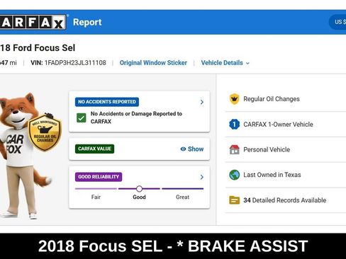 Used 2018 Ford Focus SEL FWD image 9