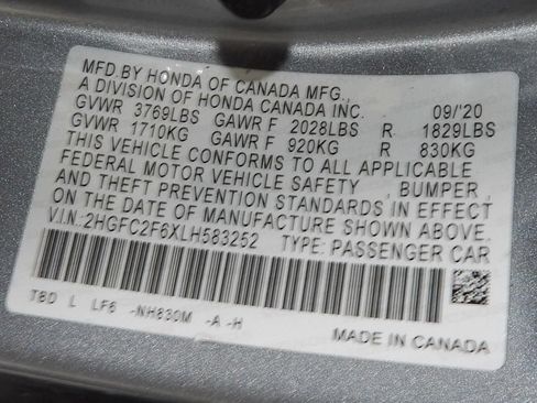 Used 2020 Honda Civic LX image 10