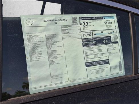 New 2026 Nissan Sentra SV w/ Floor Mat Package FWD image 16