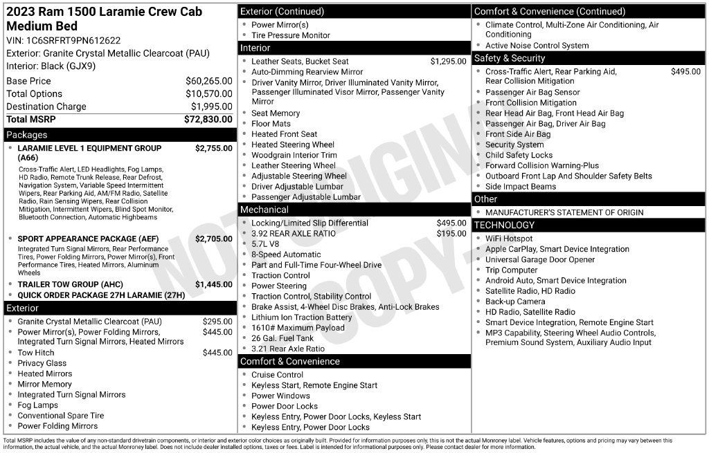 Used 2023 RAM 1500 Laramie AWD/4WD image 5