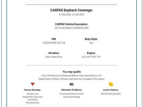 Used 2019 Chevrolet Express 3500 w/ Driver Convenience Package RWD image 34