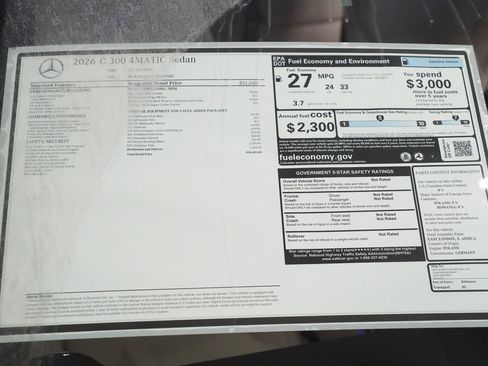 New 2026 Mercedes-Benz C 300 4MATIC Sedan image 37