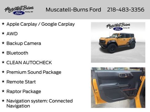 Used 2022 Ford Bronco Raptor AWD/4WD image 7