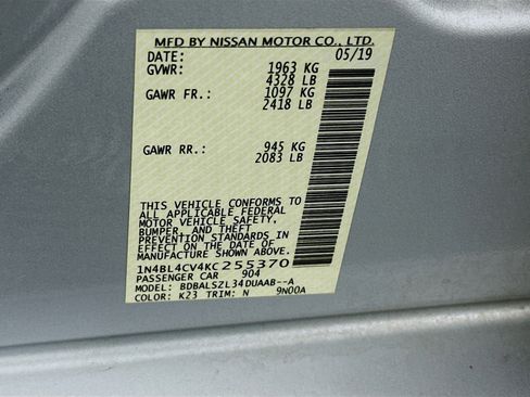 Used 2019 Nissan Altima 2.5 SR w/ SR Premium Package image 12