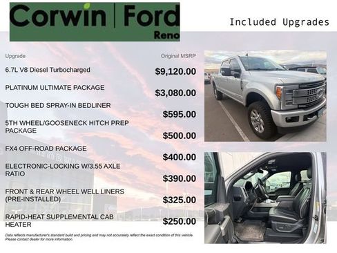 Used 2019 Ford F350 Platinum w/ Platinum Ultimate Package AWD/4WD image 3