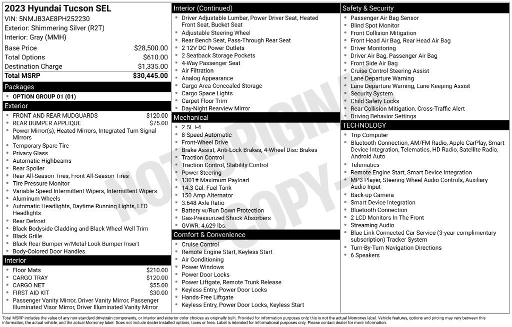 Certified 2023 Hyundai Tucson SEL FWD image 32