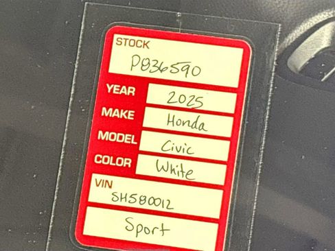 Certified 2025 Honda Civic Sport image 25