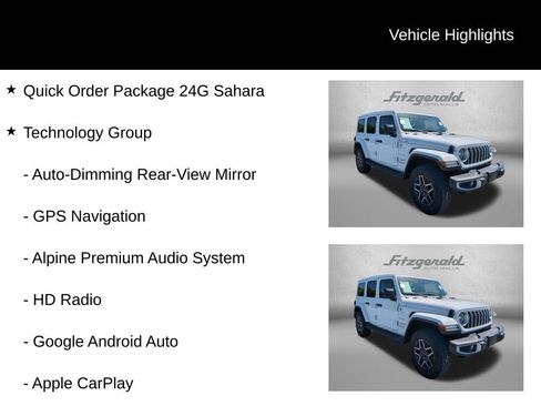 Used 2024 Jeep Wrangler Unlimited Sahara w/ Technology Group AWD/4WD image 7