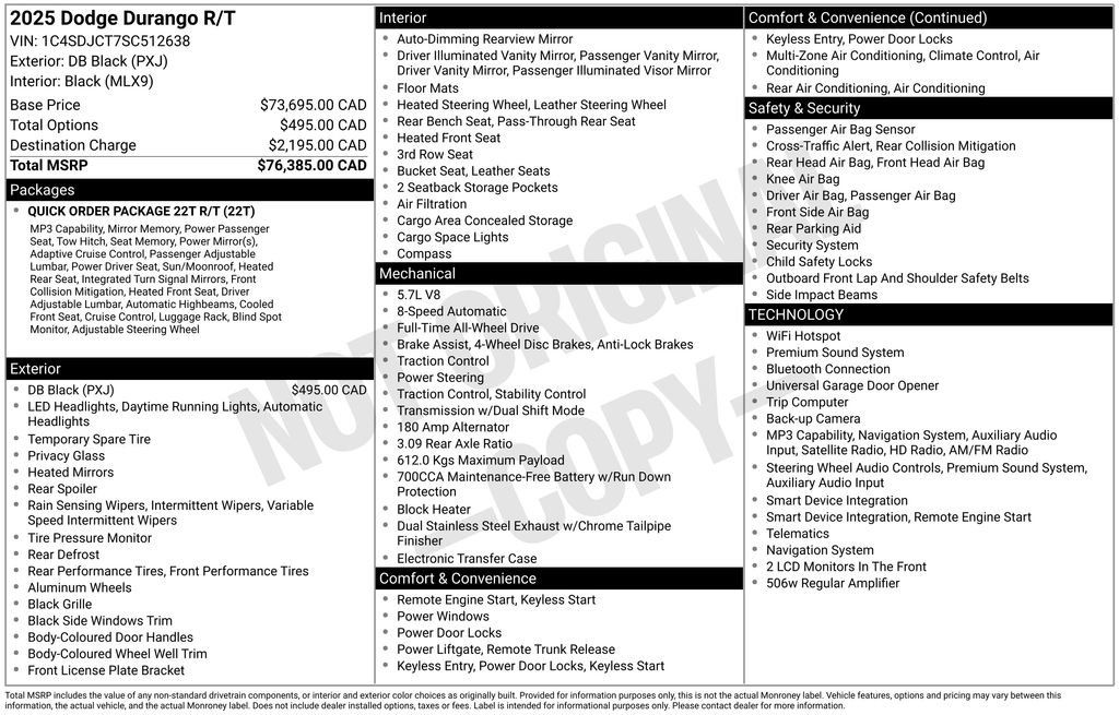 Used 2025 Dodge Durango R/T AWD/4WD image 32