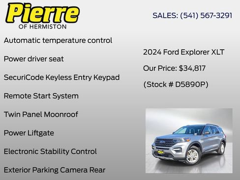 Used 2024 Ford Explorer XLT w/ Equipment Group 202A AWD/4WD image 12