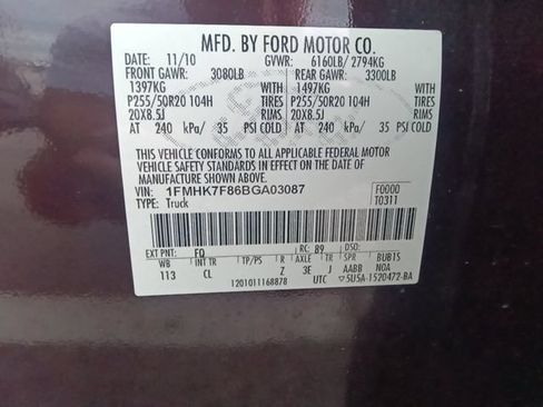 Used 2011 Ford Explorer Limited w/ 302A Rapid Spec Order Code FWD image 9