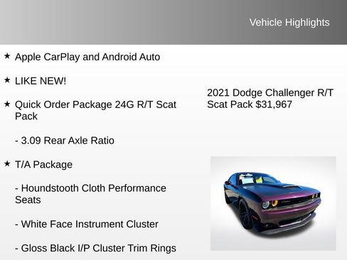 Used 2021 Dodge Challenger R/T Scat Pack w/ T/A Package image 8
