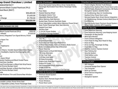 Used 2023 Jeep Grand Cherokee L Limited AWD/4WD image 1