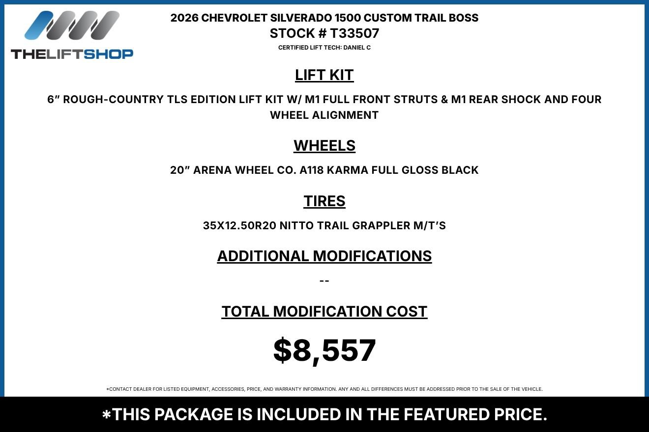Used 2026 Chevrolet Silverado 1500 Custom Trail Boss AWD/4WD image 2