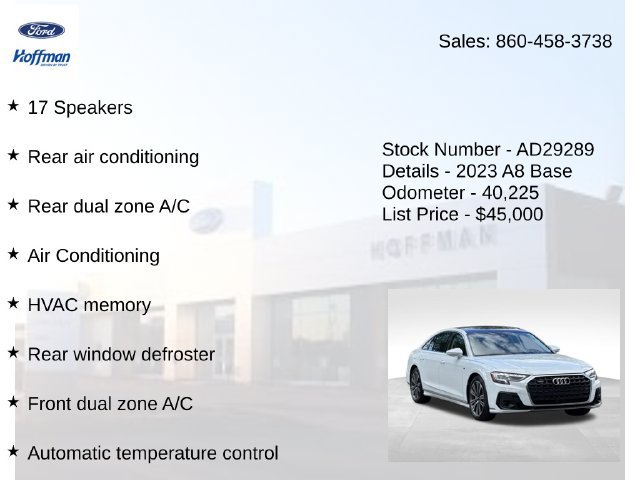 Used 2023 Audi A8 L 3.0T w/ Comfort Plus Package AWD/4WD image 20