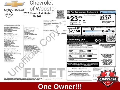 Used 2026 Nissan Pathfinder SL FWD image 1