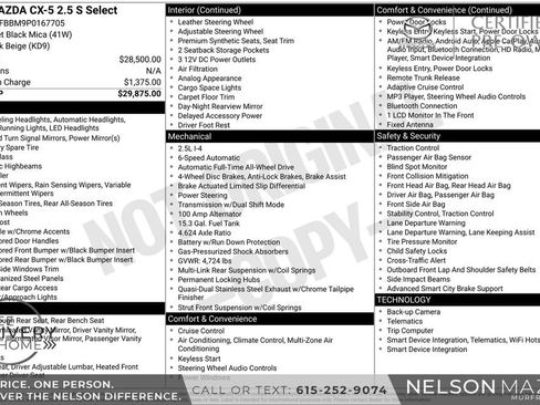 Certified 2023 MAZDA CX-5 AWD 2.5 S w/ Select Package image 2