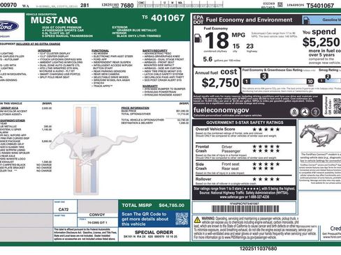 New 2026 Ford Mustang GT Premium w/ GT Performance Package image 7