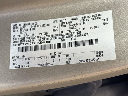 Used 2017 Ford F150 Lariat RWD image 39