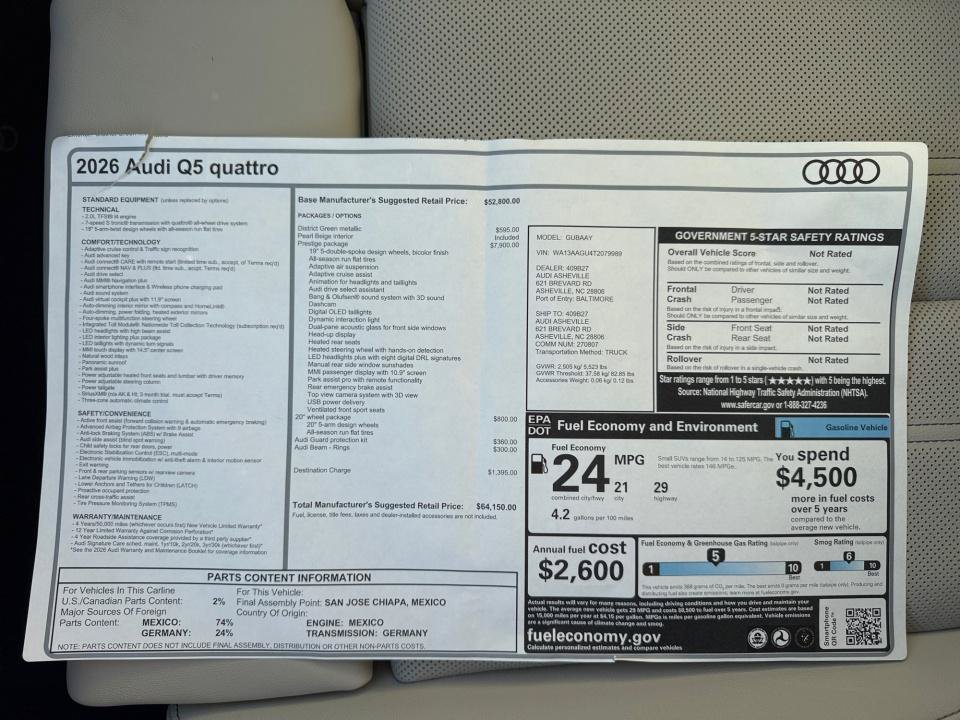 New 2026 Audi Q5 Prestige AWD/4WD image 33