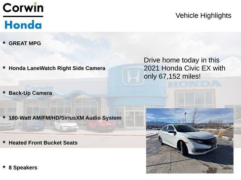 Used 2021 Honda Civic EX image 6