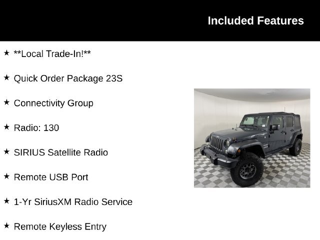 Used 2017 Jeep Wrangler Unlimited Sport w/ Quick Order Package 23S AWD/4WD image 4