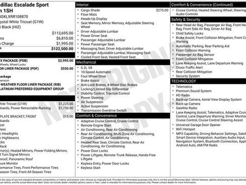 Certified 2024 Cadillac Escalade Sport Platinum w/ LPO, ONYX Package AWD/4WD image 27