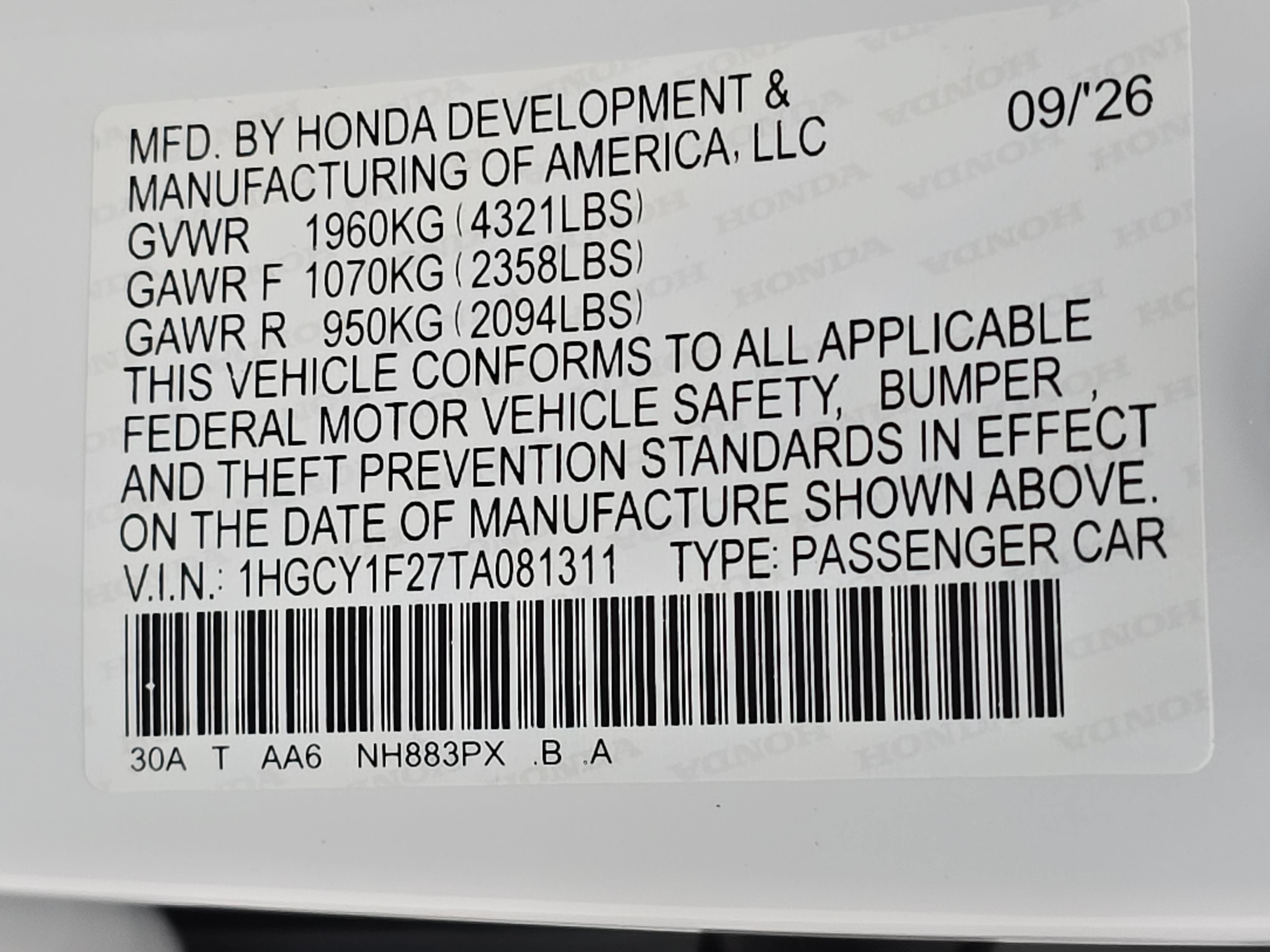 New 2026 Honda Accord LX image 33