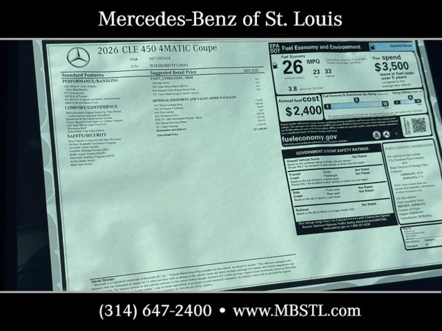New 2026 Mercedes-Benz CLE 450 4MATIC Coupe image 4