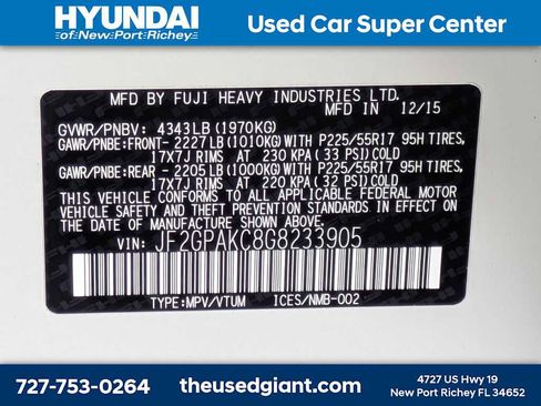 Used 2016 Subaru Crosstrek 2.0i Limited AWD/4WD image 34