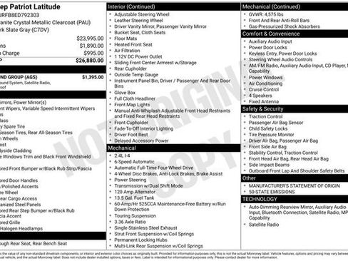 Used 2014 Jeep Patriot Latitude w/ Sun/Sound Group AWD/4WD image 29