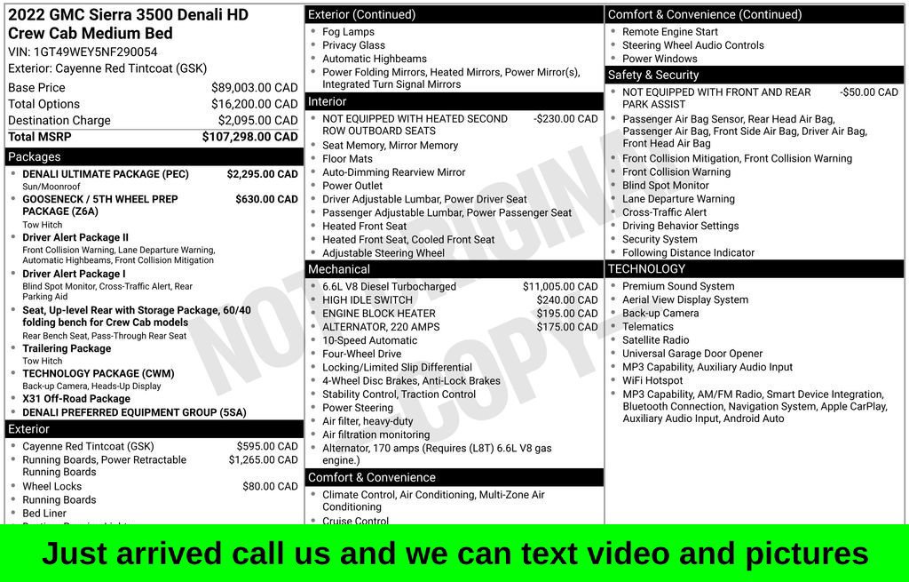 Used 2022 GMC Sierra 3500 Denali w/ Denali Ultimate Package AWD/4WD image 1