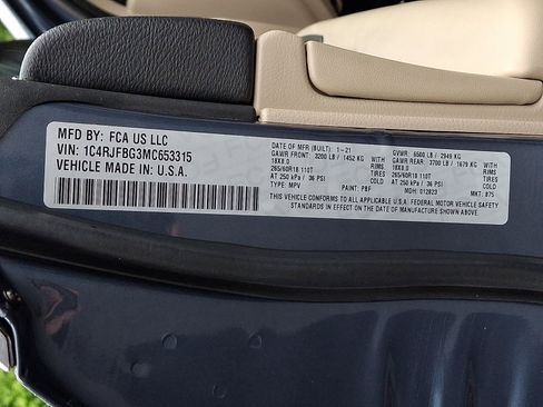 Certified 2021 Jeep Grand Cherokee Limited AWD/4WD image 28