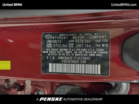 Used 2015 Hyundai Genesis 3.8 w/ Option Group 04 image 15