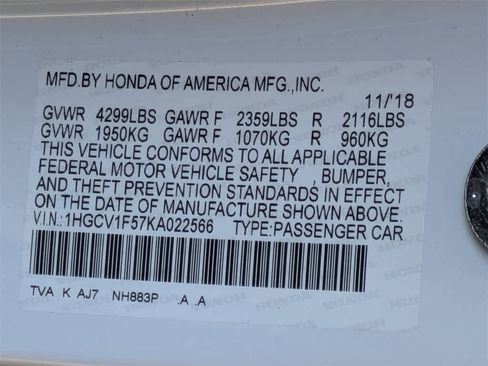 Used 2019 Honda Accord EX-L image 37