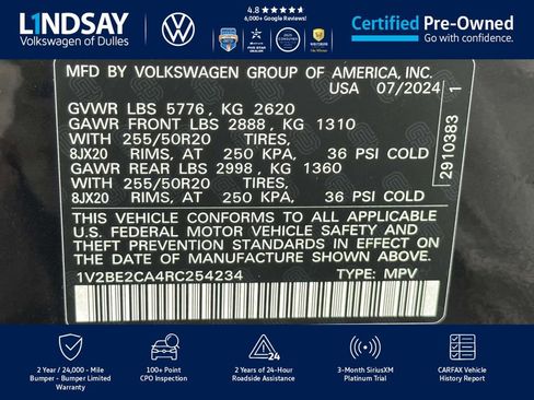 Certified 2024 Volkswagen Atlas Cross Sport SEL image 26