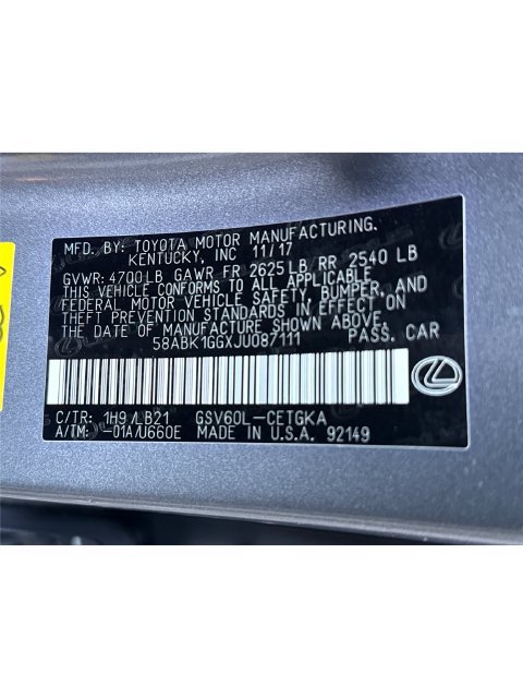 Used 2018 Lexus ES 350 w/ Luxury Package w/Wood Trim FWD image 26