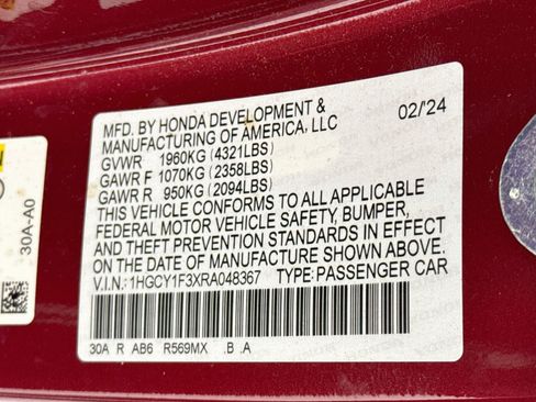 Certified 2024 Honda Accord EX image 31