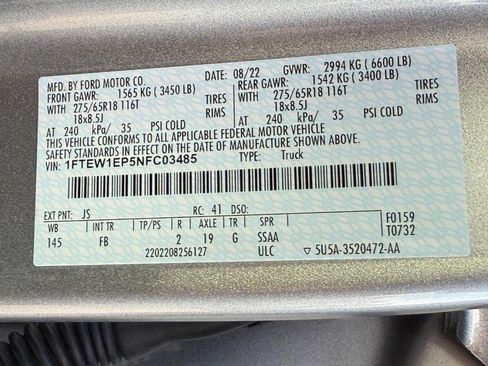 Certified 2022 Ford F150 XLT w/ Equipment Group 302A High image 33