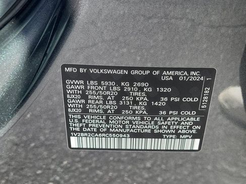 Certified 2024 Volkswagen Atlas SEL AWD/4WD image 34