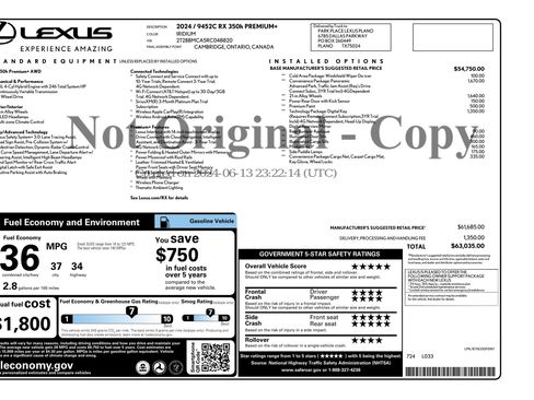 Used 2024 Lexus RX 350 w/ Convenience Package image 3