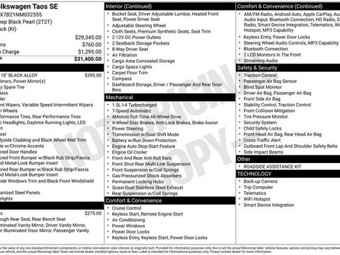 Used 2022 Volkswagen Taos SE image 26