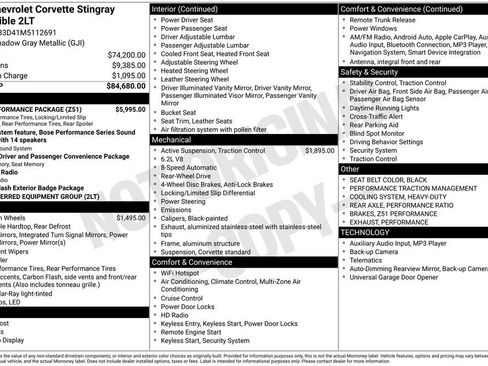 Used 2021 Chevrolet Corvette Stingray Preferred Conv w/ Z51 Performance Package image 3