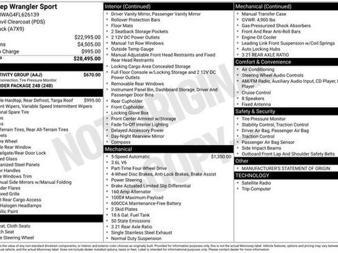 Used 2015 Jeep Wrangler Sport w/ Connectivity Group image 30