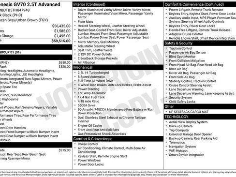 New 2026 Genesis GV70 2.5T Advanced AWD/4WD image 14
